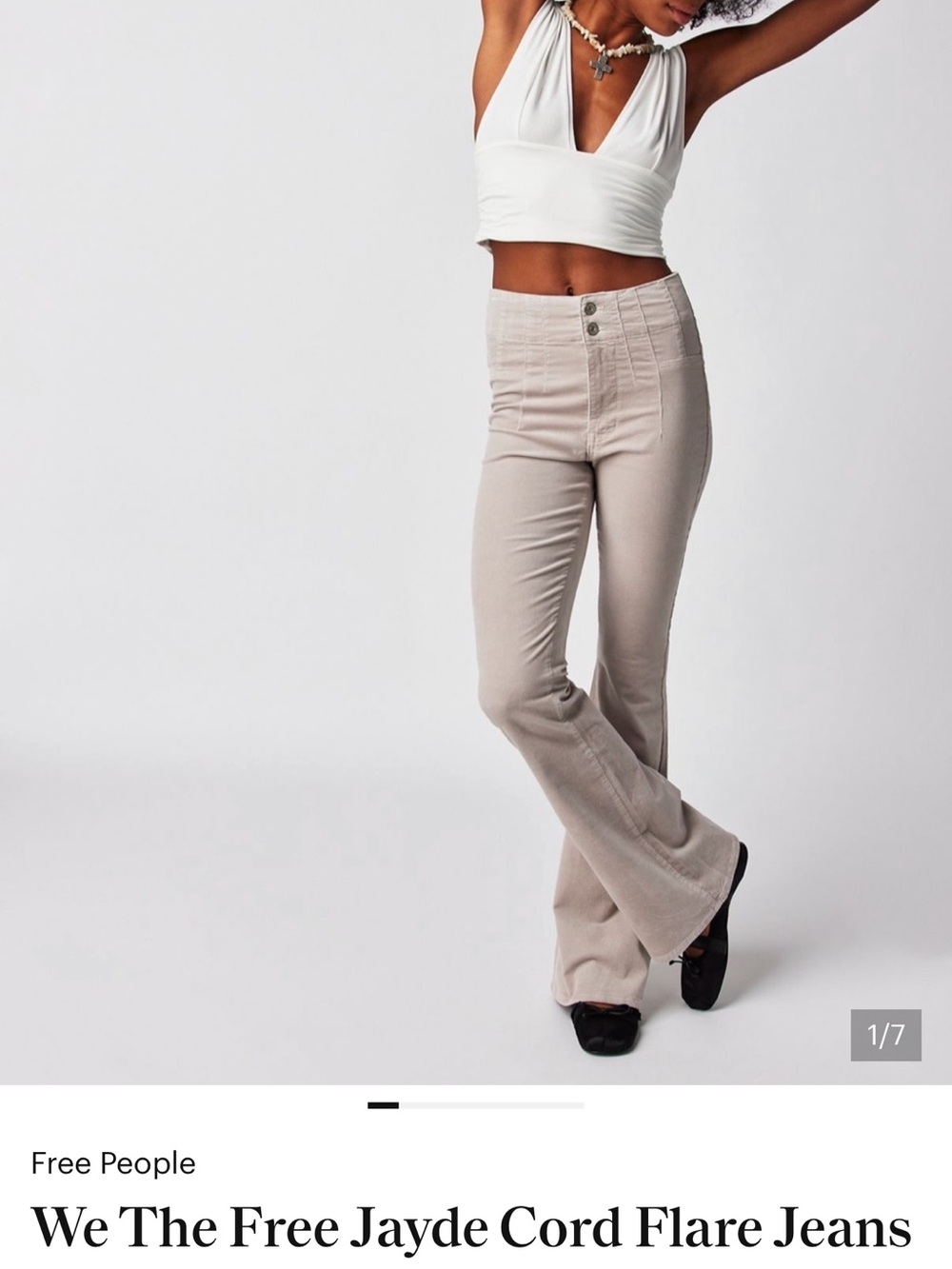 We The Free Jayde Cord Flare Jeans Size 27
